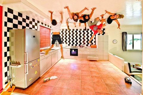The upside-down room illusion at Curious Corner of Chamarel